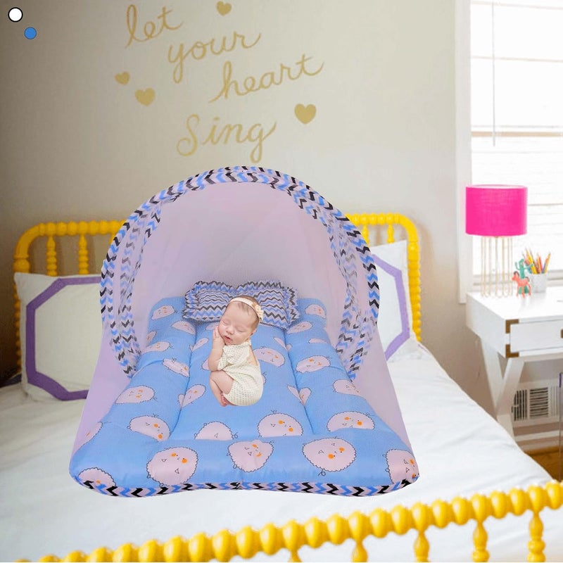 Kwitchy Combo of Unisex Baby Sleeping Bag and Baby Sleeping Mattress with Net Blue 06 Months - Image 2