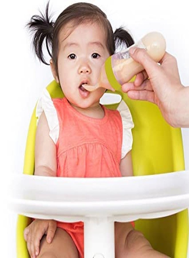 KETKAR Silicone Baby Food Dispensing Spoon Pack of 1_Green - Image 3