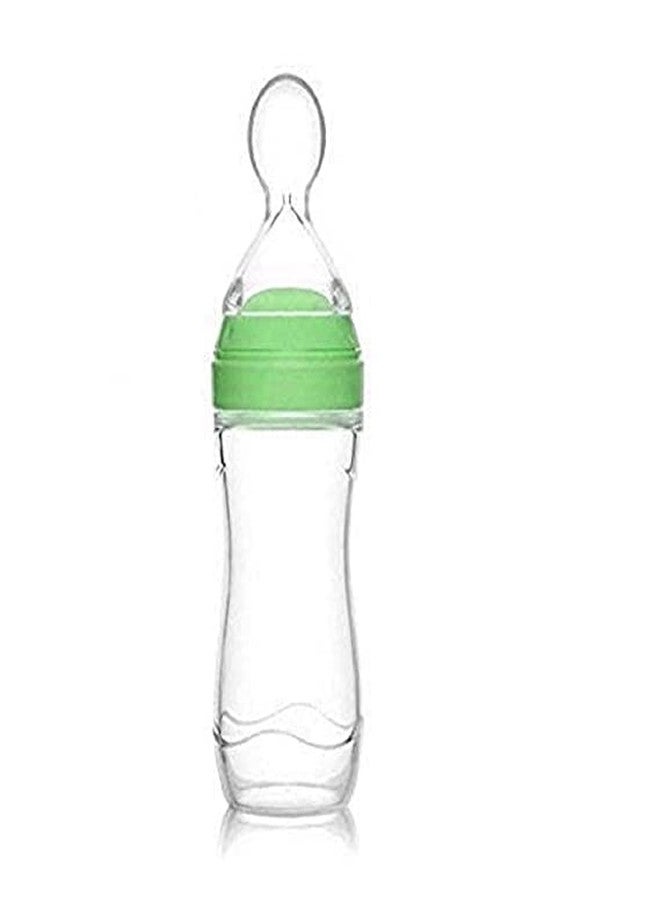 KETKAR Silicone Baby Food Dispensing Spoon Pack of 1_Green - Image 1