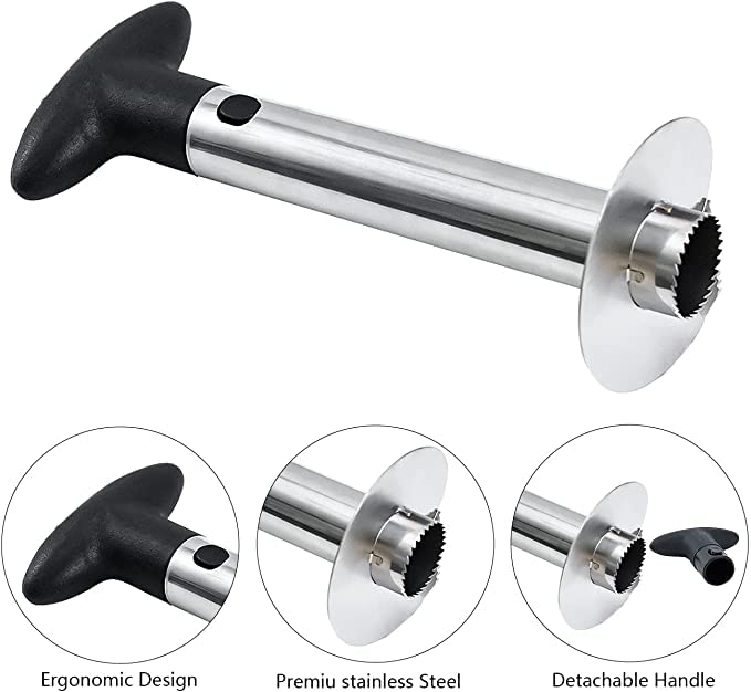 Seven Moon Stainless Steel Pineapple Corer and Slicer Tool with Sharp Built in Blade for Easy Coring and Ring Slices (Pack of 1, Random Colour) - Image 4