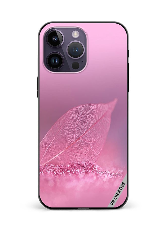VR CREATIVE Protective Case Cover For Apple iPhone 16 Pro Max Pink Leaf Design Multicolour