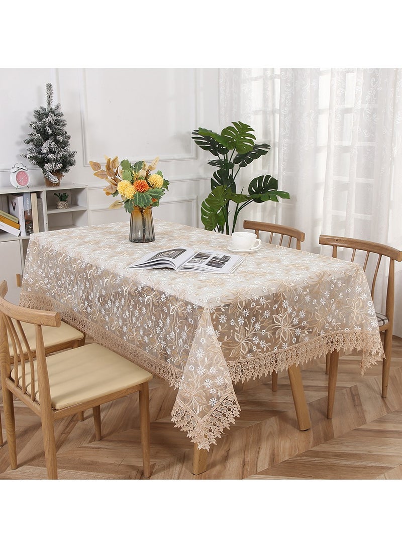 EBMINI New Mesh Embroidered Lace Tablecloth 