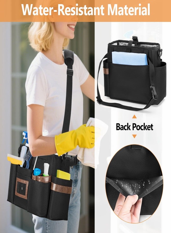 BAFASO Wearable Cleaning Caddy Bag with Adjustable Waist Belt and Shoulder Strap, Cleaning Supplies Organizer for Cleaners & Housekeepers, Black - Image 4