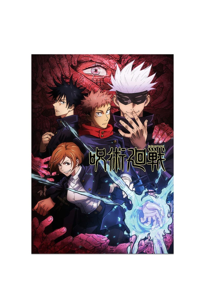 KAIWALK Japanese Anime Jujutsu Kaisen Poster Yuji Itadori Print on Canvas Painting Wall Art for Living Room Decor Boy Gift (Unframed, Q-Jujutsu Kaisen 2-1pcs) - Image 1