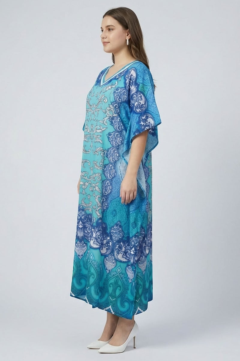 Willow & Whistle Women Allover Print Maxi Dress, Multicolor - Image 3