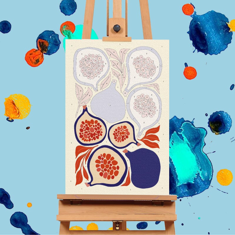 Offito 6 Pack Paint by Numbers Kit for Adults Beginners - 8x12 Inch Fruits Adult Paint by Number Kits on Canvas, Fruit DIY Acrylic Oil Number Painting Kits for Adults, Perfect for Gift Home Decor - Image 4
