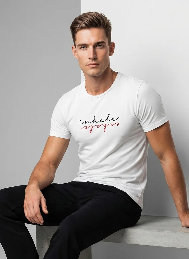 نوبيرو Nobero Regular Fit Printed T-shirt for Men