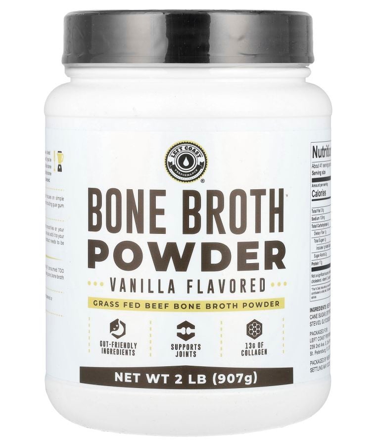 Left Coast Performance Bone Broth Powder Vanilla 2 lb (907 g)