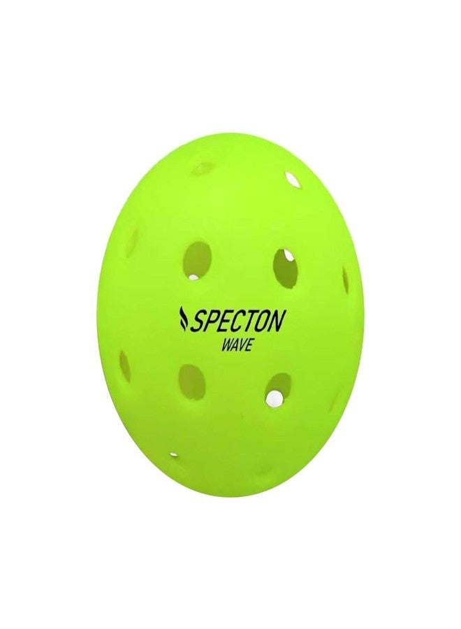 SPECTON Wave Performance Outdoor Pickleballs Plastic and Polyester, Neon, Pack of 12 - Image 1