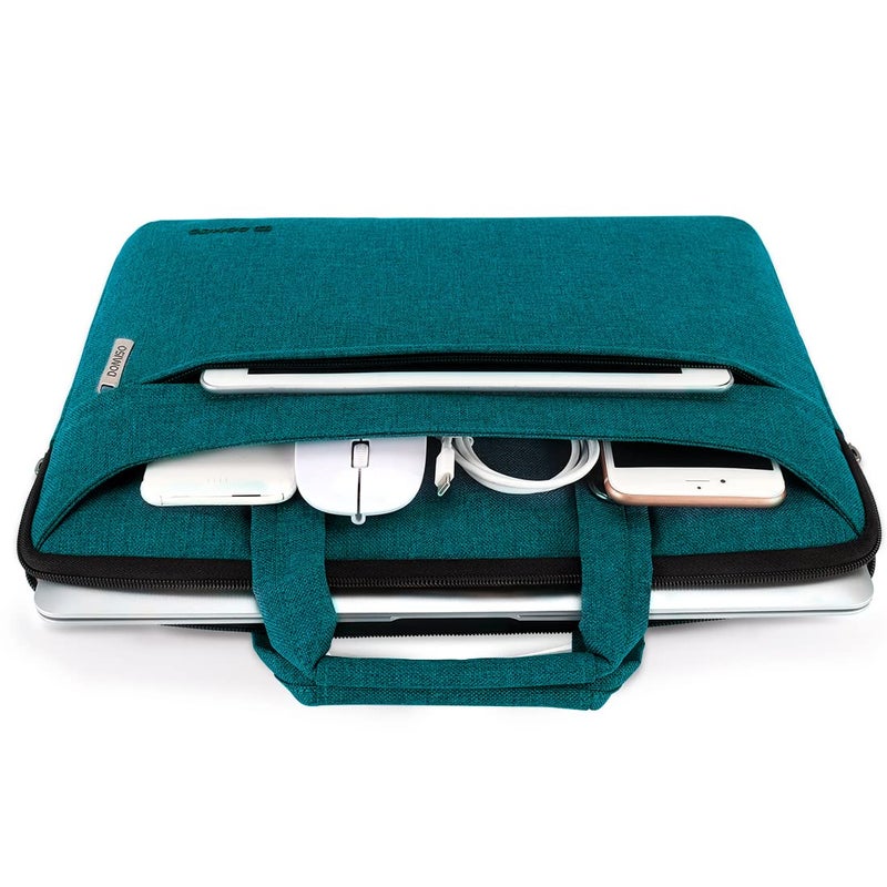DOMISO 15.6 inch Laptop Messenger Shoulder Bag Tote Bag for Women for Men,Business Travel Work Computer Bag Case Briefcase,Compatible with 16 inch MacBook Pro/Max,15.6 inch HP Lenovo Dell XPS 16, Teal - Image 4