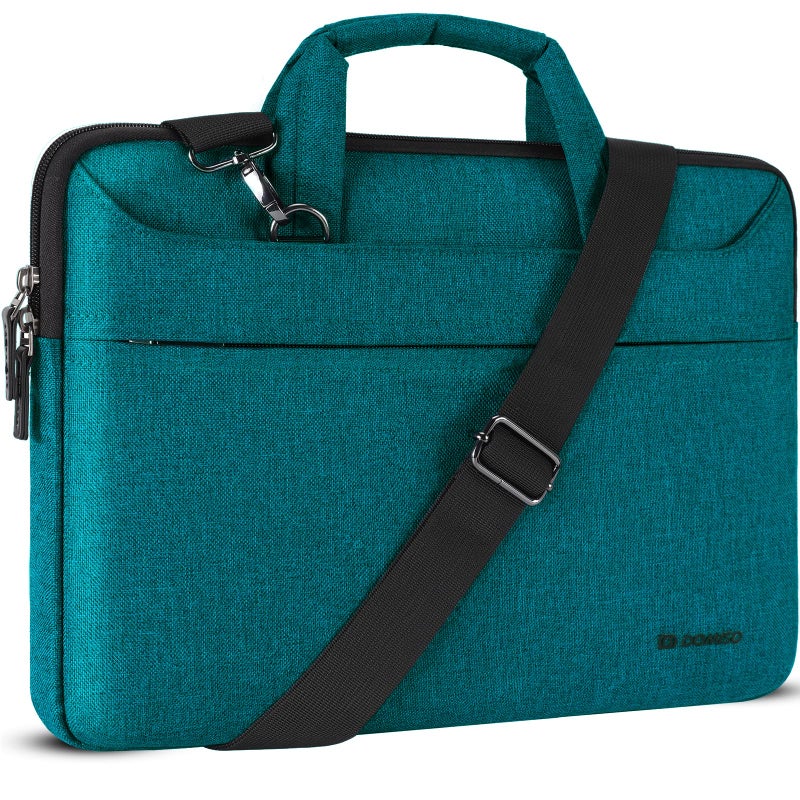 DOMISO 15.6 inch Laptop Messenger Shoulder Bag Tote Bag for Women for Men,Business Travel Work Computer Bag Case Briefcase,Compatible with 16 inch MacBook Pro/Max,15.6 inch HP Lenovo Dell XPS 16, Teal - Image 1
