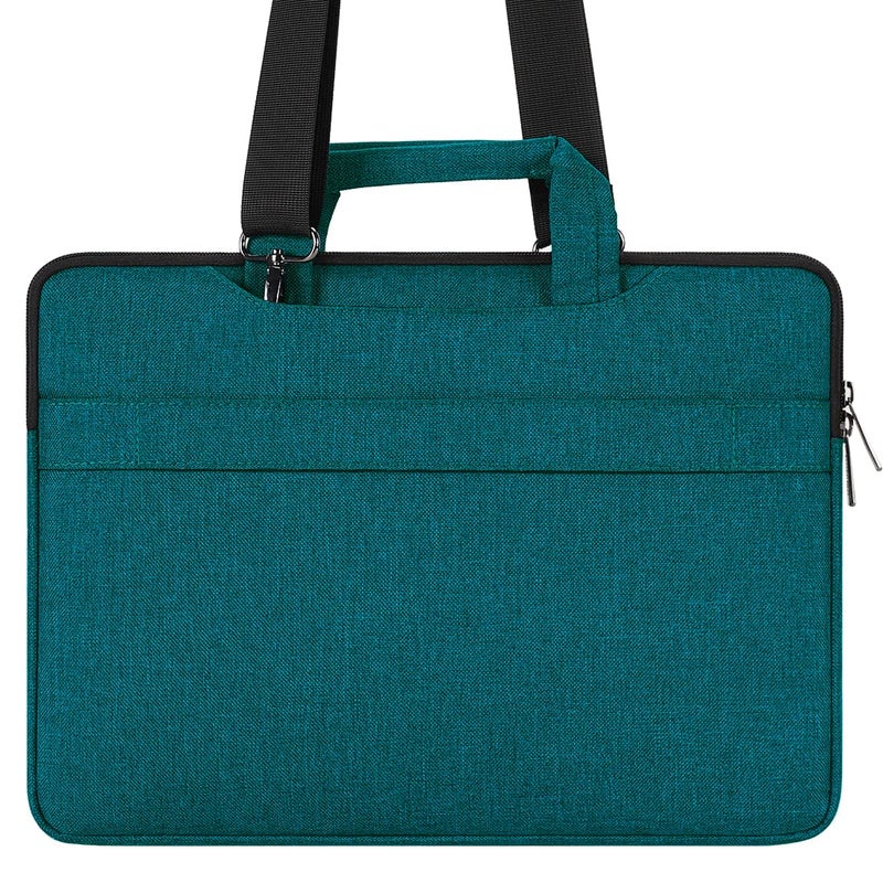 DOMISO 15.6 inch Laptop Messenger Shoulder Bag Tote Bag for Women for Men,Business Travel Work Computer Bag Case Briefcase,Compatible with 16 inch MacBook Pro/Max,15.6 inch HP Lenovo Dell XPS 16, Teal - Image 3