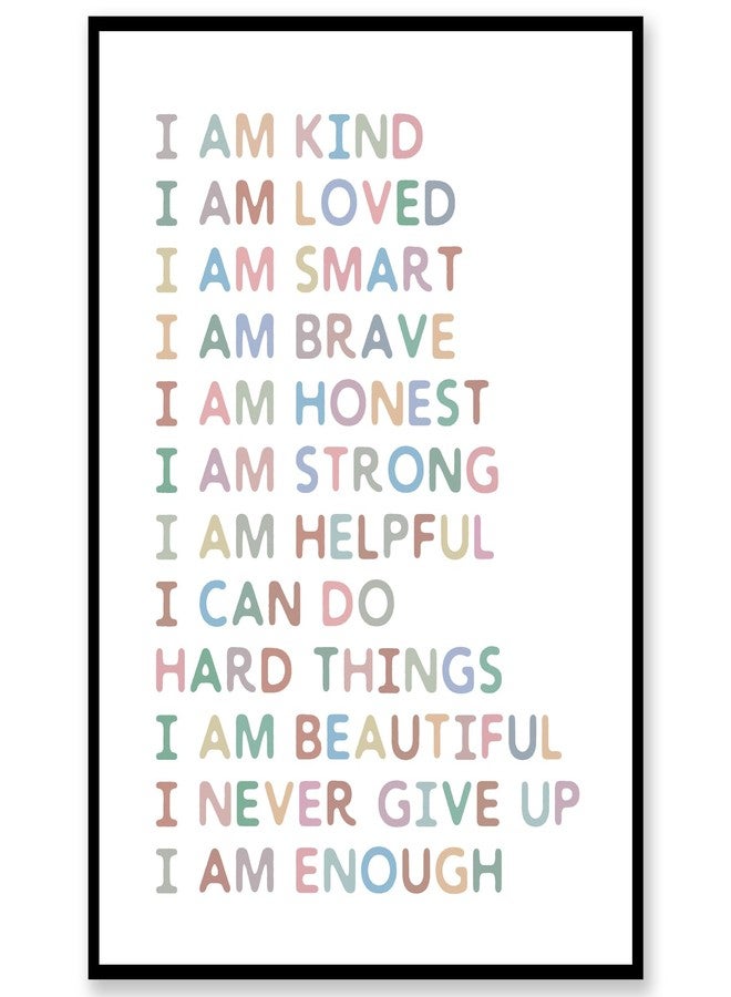 ZEARPT Positive Affirmations Wall Decor for Kids Room, Watercolor Kids Affirmation Poster for Playroom, Nursery & Classroom Decor, Inspirational Positive Quotes Wall Art, 8x10 Unframed - Image 1