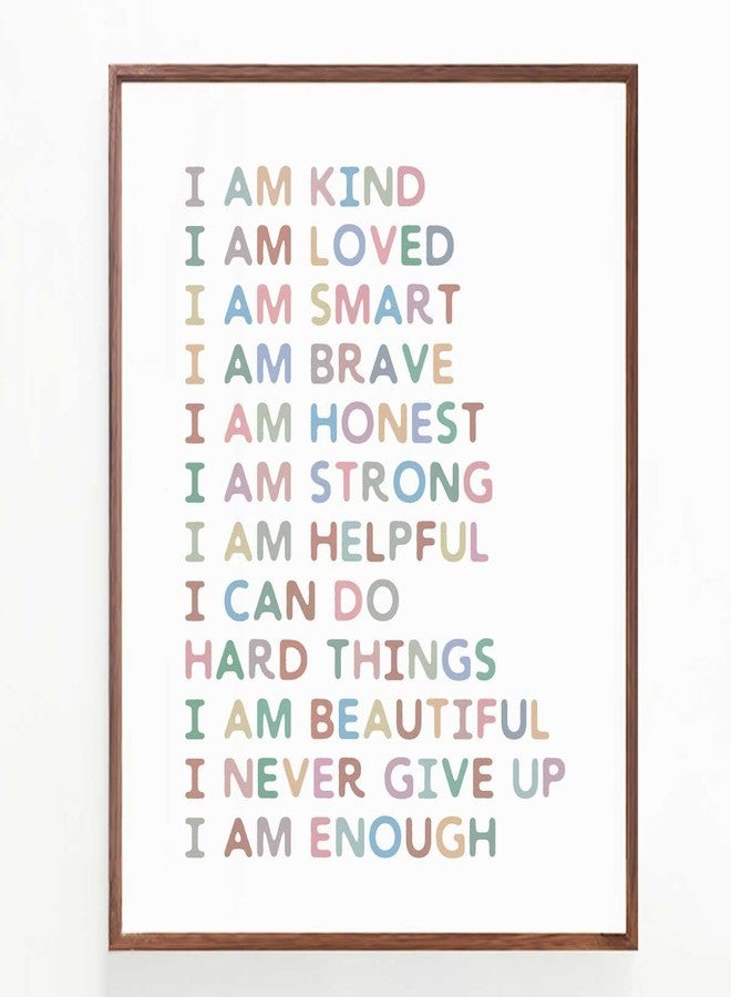 ZEARPT Positive Affirmations Wall Decor for Kids Room, Watercolor Kids Affirmation Poster for Playroom, Nursery & Classroom Decor, Inspirational Positive Quotes Wall Art, 8x10 Unframed - Image 4