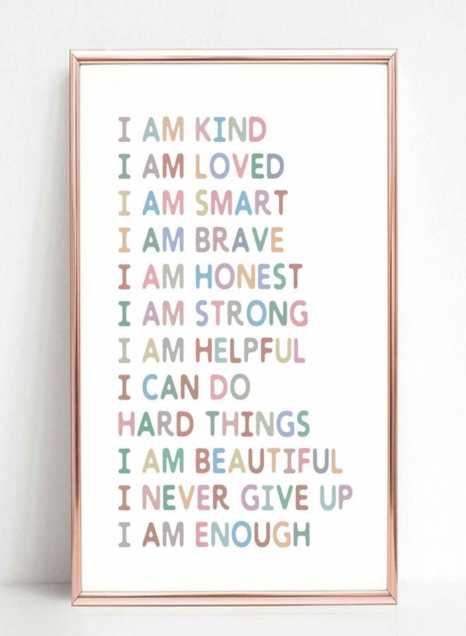 ZEARPT Positive Affirmations Wall Decor for Kids Room, Watercolor Kids Affirmation Poster for Playroom, Nursery & Classroom Decor, Inspirational Positive Quotes Wall Art, 8x10 Unframed - Image 3