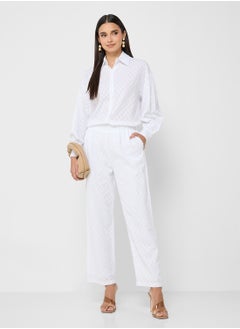 ELLA Sheer Button Down Shirt & Pant Set  - Image 5