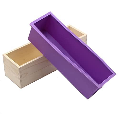 DD-life Flexible Rectangular Soap Silicone Loaf Mold Wood Box for 42oz Soap Making Supplies ¡­ - Image 4