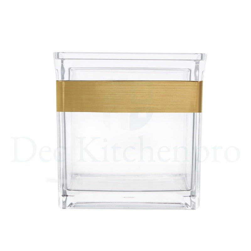 Dec Kitchenpro Acrylic Square Jar Premium Acrylic Square Jar with Clear Design For Storing Pack of 1 - Image 3
