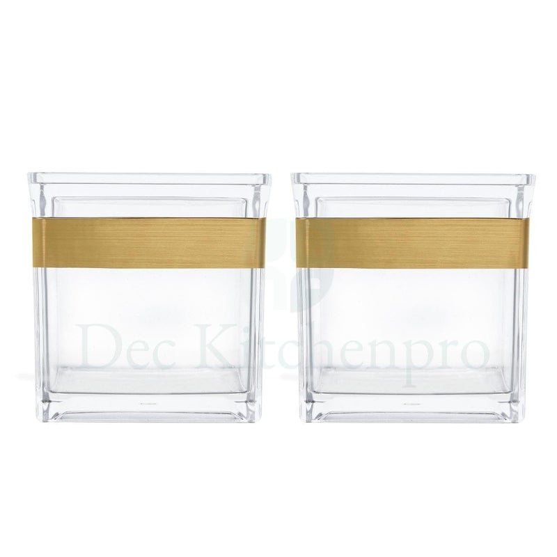 Dec Kitchenpro Acrylic Square Jar Premium Acrylic Square Jar with Clear Design For Storing Pack of 1 - Image 4