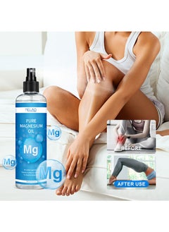 MELAO 300ml Pure Magnesium Oil Spray，Topical Magnesium in Bottle，Fast Absorption，Unclog Pores，Perfect for Sports，Relaxing & Sleep  - Image 2