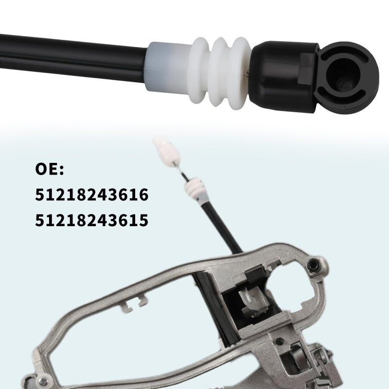 OTOTEC 1PC Front Door Outside Handle Carrier Cable Car Left Right Front Door Lock Cable 51218243616 8243616 Compatible with BMW E53 X5 2000-2006 - Image 2