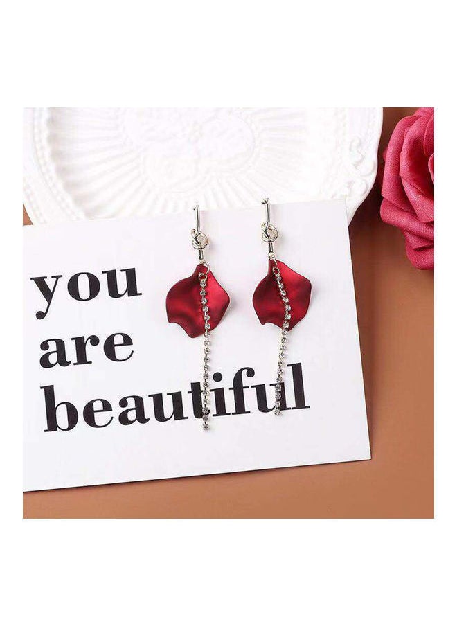NIBEMINENT Rose Flower Petals Dangle Earrings  - Image 2