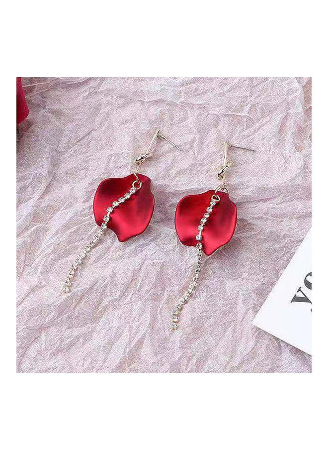 NIBEMINENT Rose Flower Petals Dangle Earrings  - Image 4