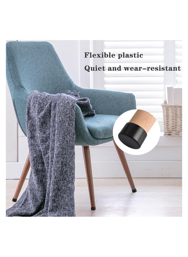 Leg Floor Protectors, 8 Pcs Silicon Furniture Leg Feet Protection Cover Round Chair Leg Pads Caps for Hardwood Floors - Image 2