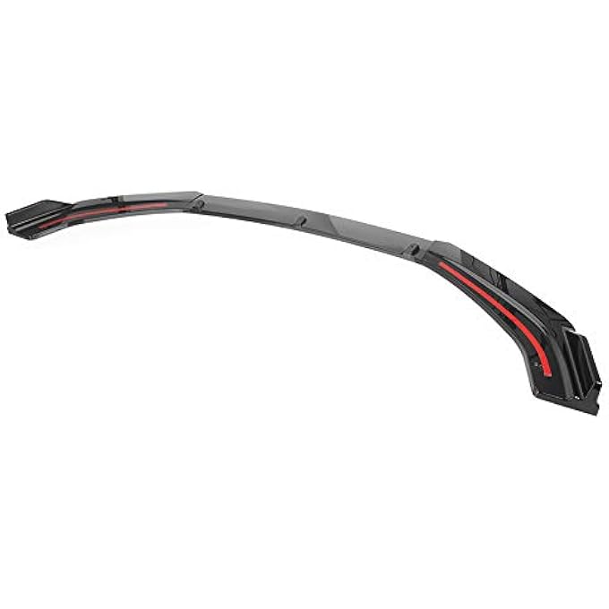 GZYF Glossy Black Auto Front Bumper Lip Spoiler Splitter Air Dam Compatible with Honda Civic Sedan 2016-2018 - Image 5