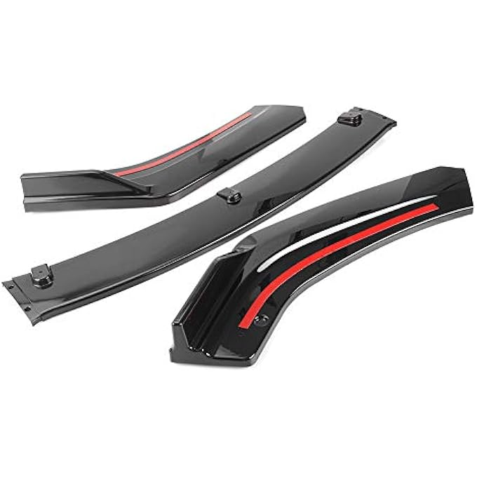 GZYF Glossy Black Auto Front Bumper Lip Spoiler Splitter Air Dam Compatible with Honda Civic Sedan 2016-2018 - Image 2