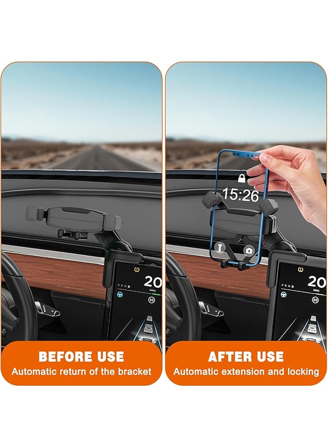 KASTWAVE Tesla Phone Mount, Car Phone Holder Compatible With Model 3/Y Phone Mount, Adjustable 360° Cell Phone Holder For Most Car Screens, Tesla 3/Y Accessories Fits For All Iphone & Android Phones - Image 4