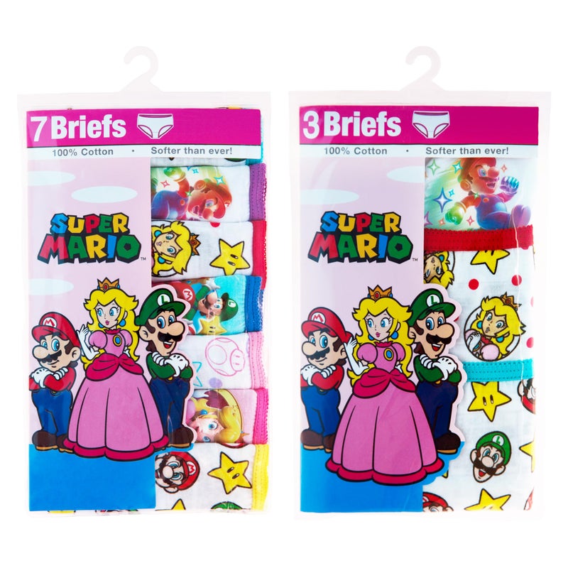 Nintendo Princess Peach, Daisy, Yoshi, Super Mario and Luigi 100% Combed Cotton Underwear available in size 4, 6, and 8 - Image 3