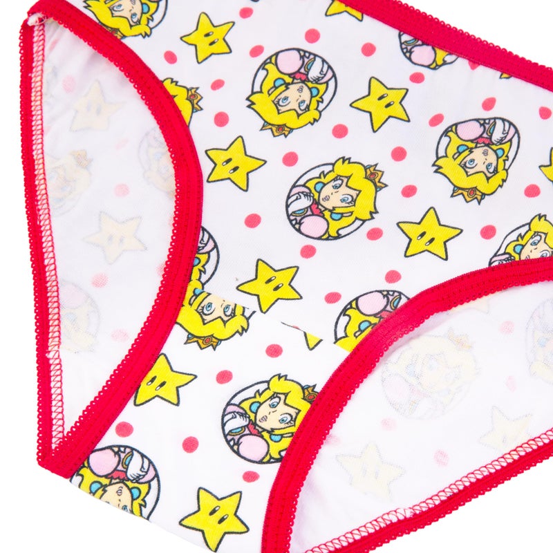 Nintendo Princess Peach, Daisy, Yoshi, Super Mario and Luigi 100% Combed Cotton Underwear available in size 4, 6, and 8 - Image 2