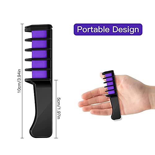 MSDADA Blue and Purple Hair Chalk for GirlsNew Hair Chalk Comb Temporary Bright Washable Hair Color Dye for KidsGirls Toys Gifts for BirthdayEasterChristmasHalloween - Image 5