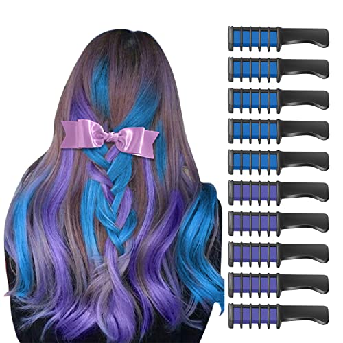 MSDADA Blue and Purple Hair Chalk for GirlsNew Hair Chalk Comb Temporary Bright Washable Hair Color Dye for KidsGirls Toys Gifts for BirthdayEasterChristmasHalloween - Image 2