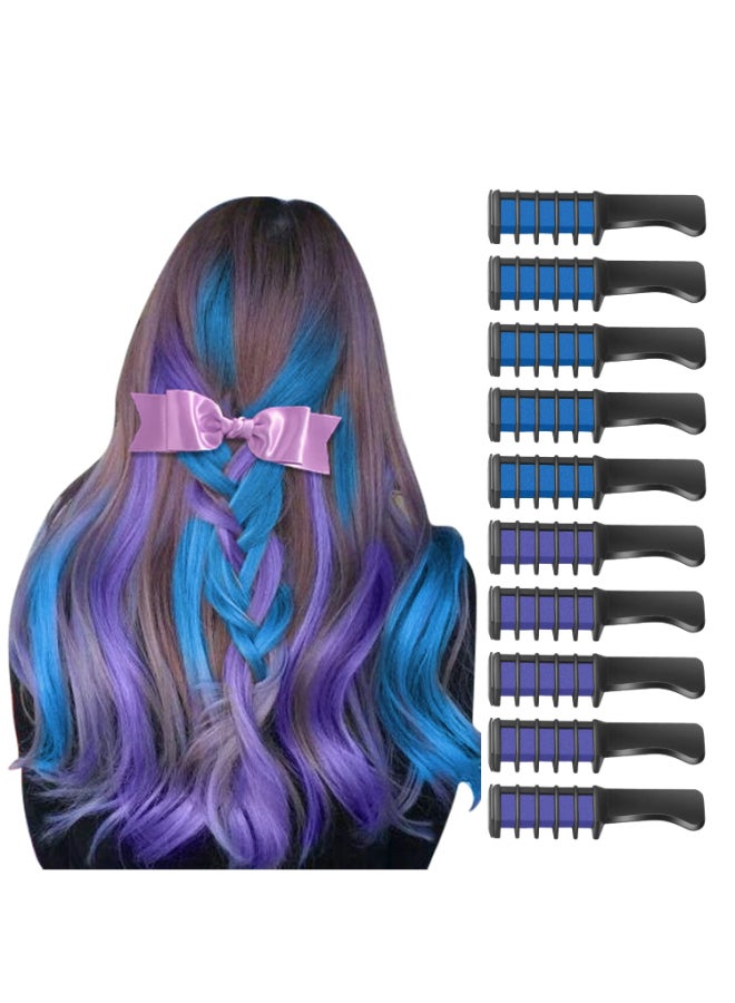 MSDADA Blue and Purple Hair Chalk for GirlsNew Hair Chalk Comb Temporary Bright Washable Hair Color Dye for KidsGirls Toys Gifts for BirthdayEasterChristmasHalloween - Image 3