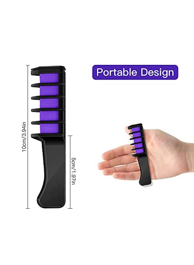 MSDADA Blue and Purple Hair Chalk for GirlsNew Hair Chalk Comb Temporary Bright Washable Hair Color Dye for KidsGirls Toys Gifts for BirthdayEasterChristmasHalloween - Image 4