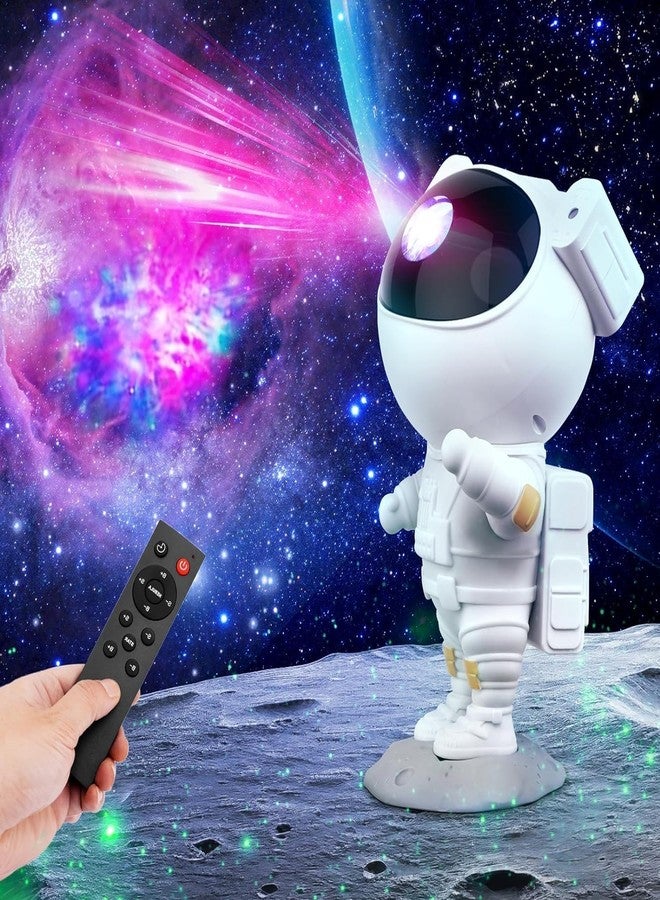 Storio Plastic Baby Toys Astronaut Galaxy Projector with Remote Control - 360° Adjustable Timer Kids Astronaut Nebula Night Light Lamp for Baby Adults Bedroom,Gaming Room,Home and Party,LED,White - Image 1