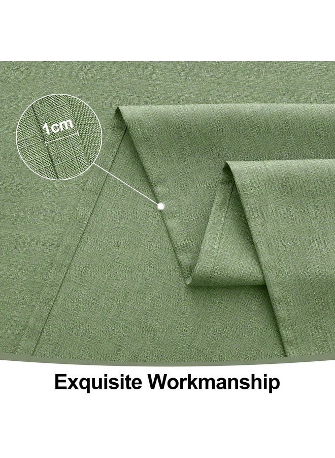 Smiry Rectangle Table Cloth Linen Textured, Waterproof Spillproof Anti-Wrinkle Burlap Tablecloth, Washable Decorative Fabric Table Cover for Dining, Party, Banquet, 60 x 84 Inch, Sage Green - Image 5