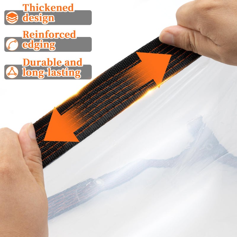 ZYP 6x10 FT Heavy Duty Clear Waterproof Tarps Outdoor Garden Rainproof Covering,Clear Vinyl Tarp with Grommets,Transparent Waterproof Tarpaulin for Covering Henhouse Porch Canopy Plant Camping - Image 5