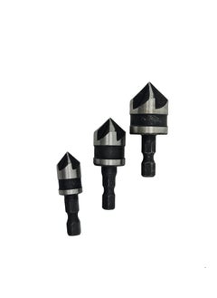 S-ZONE SZONE 3Pcs Chamfer Hex Drill Bit Cutter Woodworking Chamfering Tool Size12mm 16mm 19mm  - Image 3