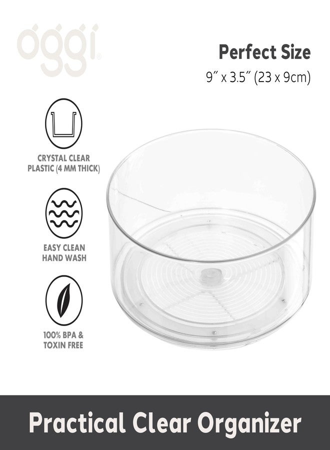 أوجي منظم دوار عالي الجدار من أوجي، مقاس 9 بوصات - مثالي للمطبخ، وخزانة المؤن، وتنظيم وتخزين الأغراض. كما أنه مثالي كرف توابل دوار ومنظم لعلب المؤن. - Image 2