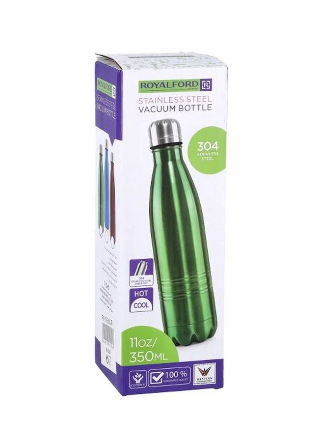 Royalford Stainless Steel Vacuum Bottle Green/Silver 350ml - Image 4