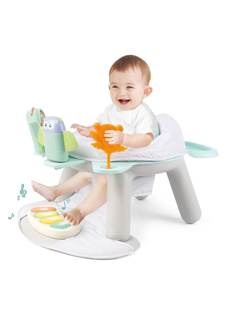 TEKNUM 2-In-1 Dining Chair, Toddler Play Seat With Pedal Piano -White  - Image 1