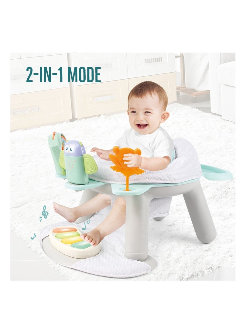 TEKNUM 2-In-1 Dining Chair, Toddler Play Seat With Pedal Piano -White  - Image 5