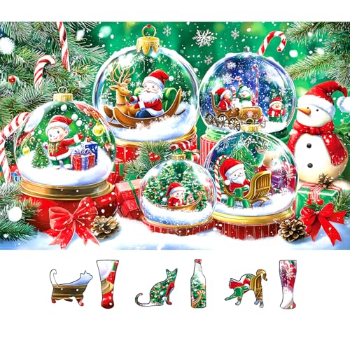 MINIWAN Christmas 500 Piece Puzzle for Adults Clearance Fun Puzzles for Adults 500 Pieces with HD Print Poster 23 15 Dust Free for Gifts Birthday Holiday Party Family Games Lovers - Image 1