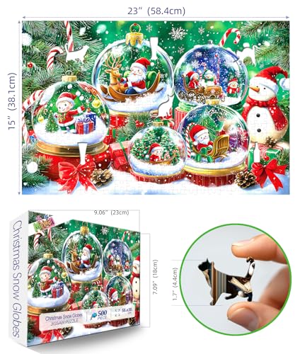 MINIWAN Christmas 500 Piece Puzzle for Adults Clearance Fun Puzzles for Adults 500 Pieces with HD Print Poster 23 15 Dust Free for Gifts Birthday Holiday Party Family Games Lovers - Image 5