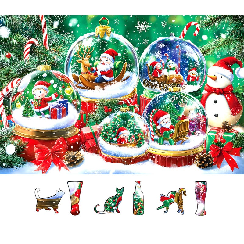 MINIWAN Christmas 500 Piece Puzzle for Adults Clearance Fun Puzzles for Adults 500 Pieces with HD Print Poster 23 15 Dust Free for Gifts Birthday Holiday Party Family Games Lovers - Image 3