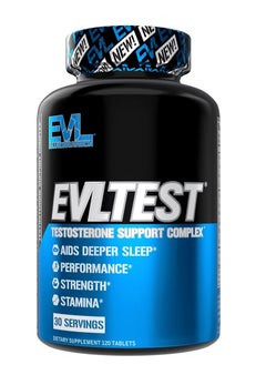 EVLUTION NUTRITION Complete Testosterone Booster for Men - Post Workout Recovery Testosterone Supplement with DIM Plus D Aspartic Acid and Tribulus - EVLTest Estrogen Blocker for Men Post Workout Supplement  - Image 1