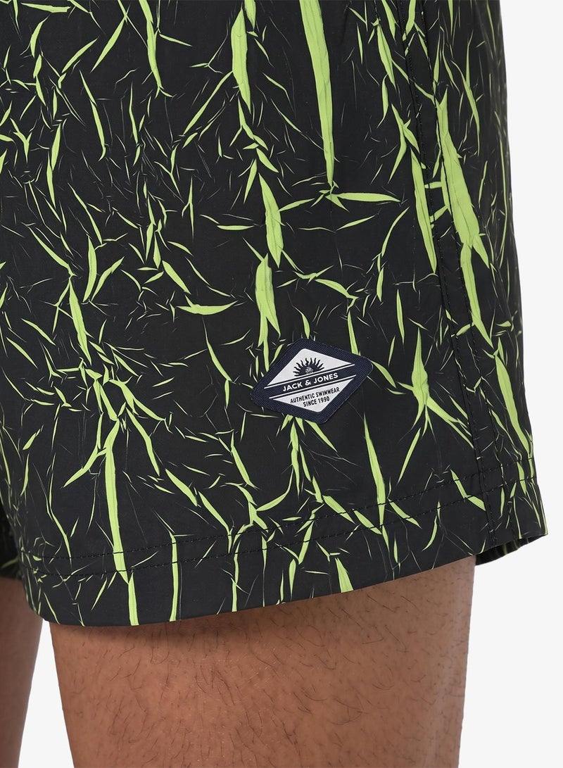 JACK & JONES Printed Drawstring Swim Shorts - Image 3